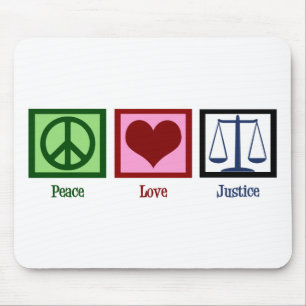 Alfombrilla De Ratón Justicia del amor de la paz