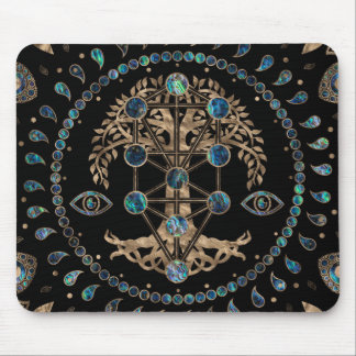 Alfombrilla De Ratón Kabbalah El árbol de la vida Abalone y el oro