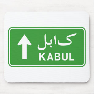 Alfombrilla De Ratón Kabul, Afganistán, Rótulo de la Calle de Tráfico