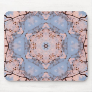 Alfombrilla De Ratón Kaleidoscope azul y rosa helado