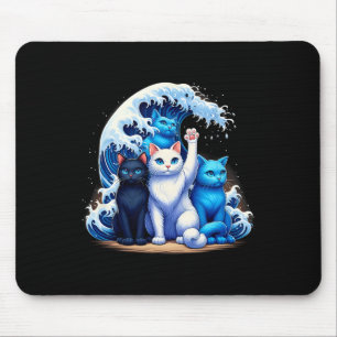 Alfombrilla De Ratón Kamala Harris Blue Cats Wave Cat Amantes del gato