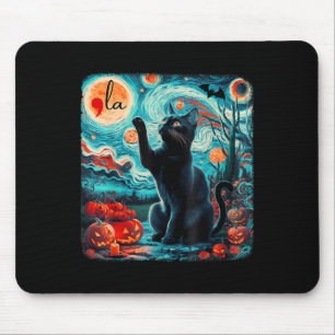 Alfombrilla De Ratón Kamala Harris Halloween bats Starry Night Black Ca