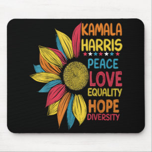 Alfombrilla De Ratón Kamala Harris Peace Love Equality Hope Diversity