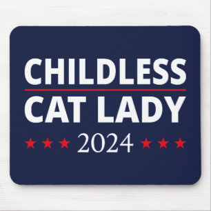 Alfombrilla De Ratón Kamala Harris - Señora del gato sin hijos 2024 III