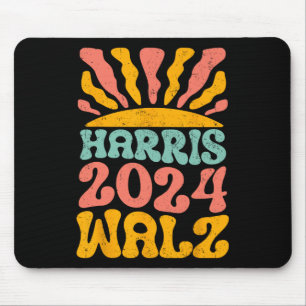 Alfombrilla De Ratón Kamala Harris Tim Wheimer 2024 Retro Cat Lady Fema