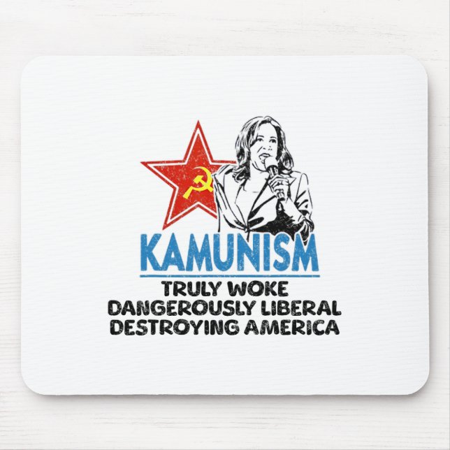 Alfombrilla De Ratón Kammunismo contra Kamala Voto Trump 2024 Divertido (Frente)