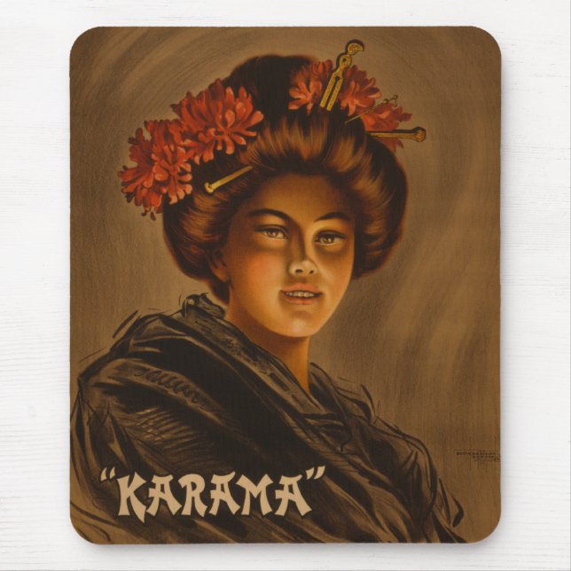 Alfombrilla De Ratón Karama: Actriz japonesa Romance Geisha (Frente)