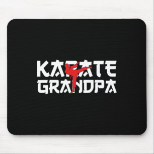 Alfombrilla De Ratón Karate Abuelo Cinturón Negro luchando contra el es