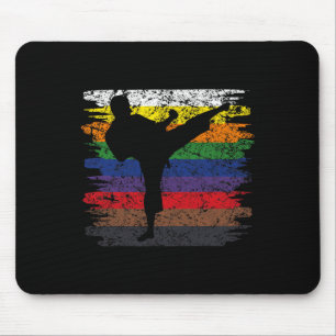 Alfombrilla De Ratón Karate Belt Colores Silhouette Martial Arts Boy