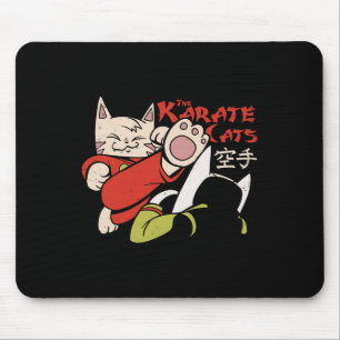 Alfombrilla De Ratón Karate Cat Para Hombres Mujeres Niños
