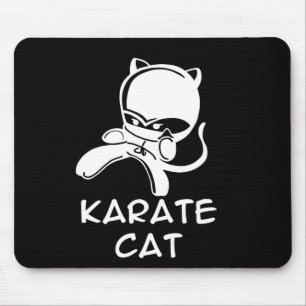 Alfombrilla De Ratón Karate Cat Sports Para Hombres Mujeres Niños