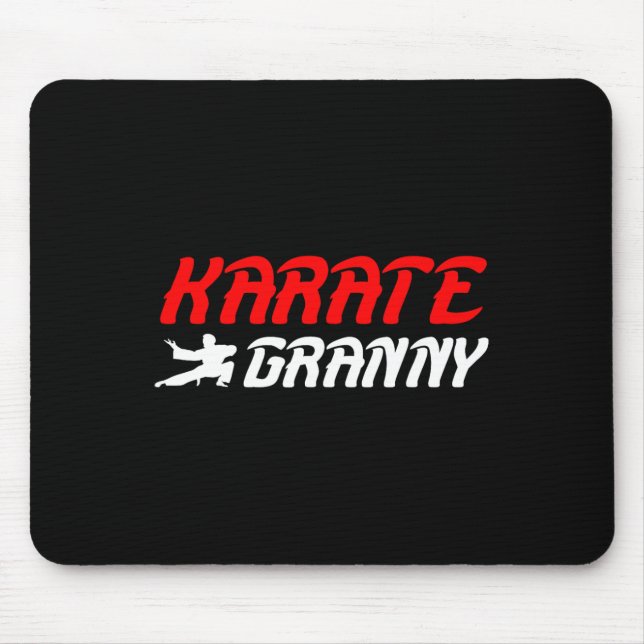 Alfombrilla De Ratón Karate Granja Orgullosa Karate Abuela (Frente)