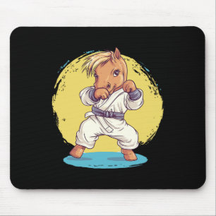 Alfombrilla De Ratón Karate Horse Fighter Martial Arts Fun