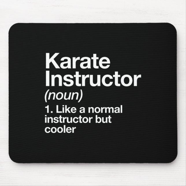 Alfombrilla De Ratón Karate Instructor Definition Funny Martial Arts Tr (Frente)