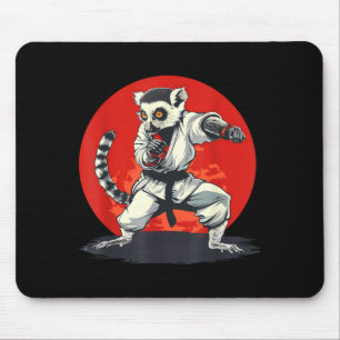 Alfombrilla De Ratón Karate Lemur Animal MMA Taekwondo Artes Marciales
