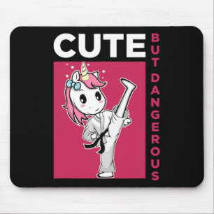 Alfombrilla De Ratón Karate lindo pero peligroso Taekwondo Unicornio