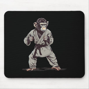 Alfombrilla De Ratón Karate Monkey Kickboxing Judo Jiu-jitsu Mma Martia