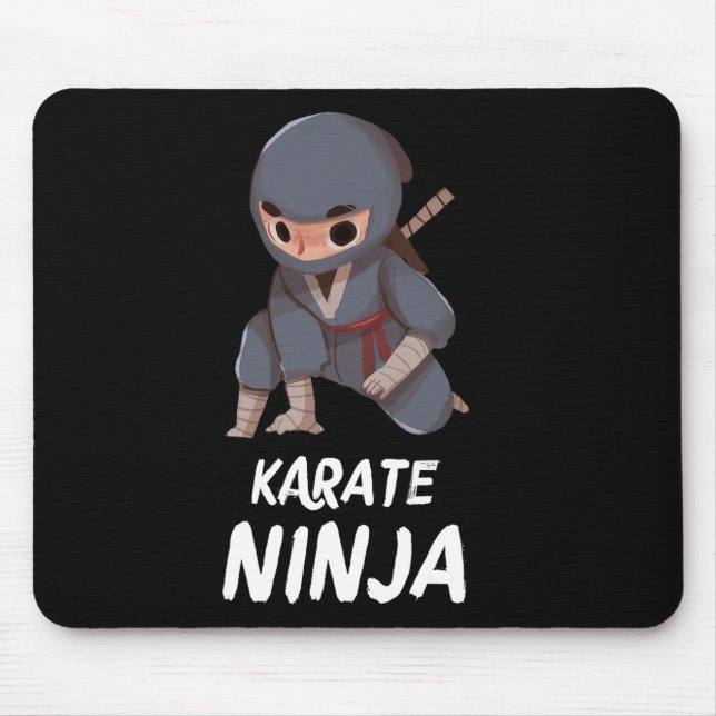 Alfombrilla De Ratón Karate Ninja Boy divertida artes marciales deporte (Frente)