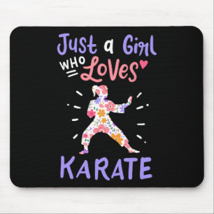 Alfombrilla De Ratón Karate Sólo Un Chica que ama el regalo de Karate