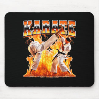 Alfombrilla De Ratón Karate Taekwondo Flames Estilo Bootleg 90s