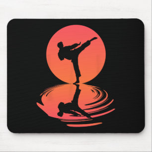 Alfombrilla De Ratón Karate Y Kung Fu Silhouette Shotokan Gift Martia