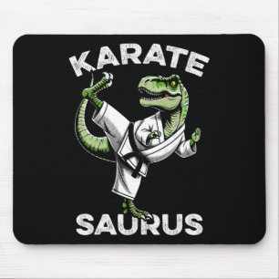 Alfombrilla De Ratón Karatesaurus T-rex Karate Dino Divertido Dinosauri