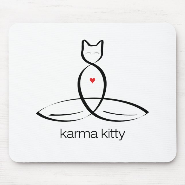 Alfombrilla De Ratón Karma Kitty - Texto de estilo regular. (Frente)