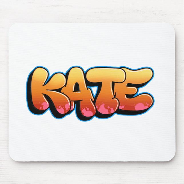 Alfombrilla De Ratón Kate Graffiti Style Merch! Nombre personalizado Ka (Frente)