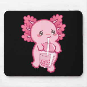 Alfombrilla De Ratón Kawaii Axolotl Boba Bubble Tea Adolescente Chica N
