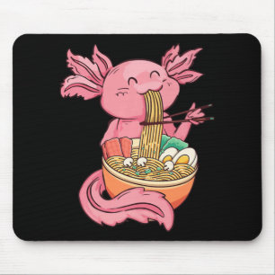 Alfombrilla De Ratón Kawaii Axolotl Comiendo fideos Ramen Anime Kids Gi