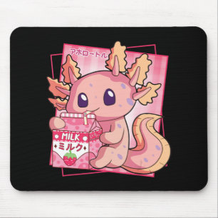 Alfombrilla De Ratón Kawaii Axolotl estilo japonés Anim de fresa