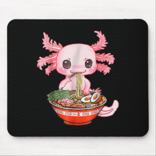 Alfombrilla De Ratón Kawaii Axolotl Ramen Food Gráfica divertida japone