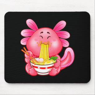 Alfombrilla De Ratón Kawaii Axolotl Ramen Noodles Japoneses Anime Otaku