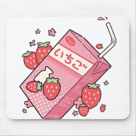 Alfombrilla De Ratón Kawaii caja japonesa de jugo de fresa