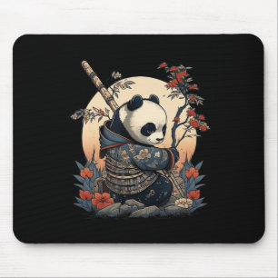 Alfombrilla De Ratón Kawaii estilo japonés Samurai Anime Panda