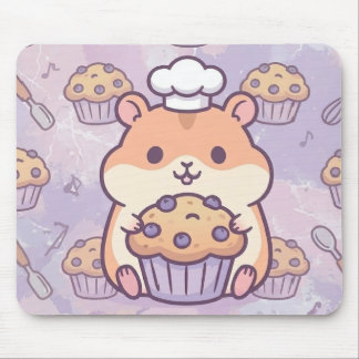 Alfombrilla De Ratón Kawaii Hamster Muffin Mouse Pad