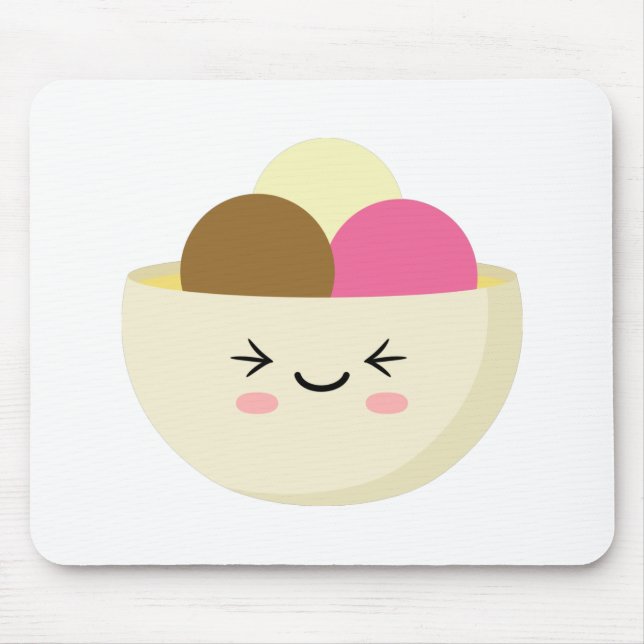 Alfombrilla De Ratón Kawaii Ice Cream (Frente)