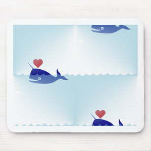 Alfombrilla De Ratón kawaii narwhal