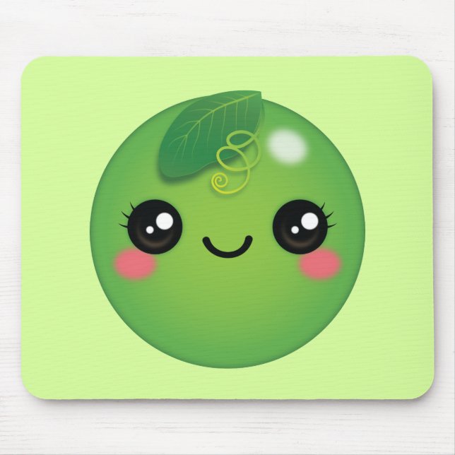 Alfombrilla De Ratón Kawaii Pea Mouse Pad (Frente)