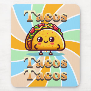 Alfombrilla De Ratón Kawaii Personalizado Tacos
