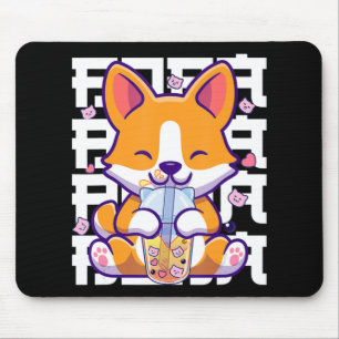 Alfombrilla De Ratón Kawaii Shiba Inu Bubble Tea Boba Regalos animales