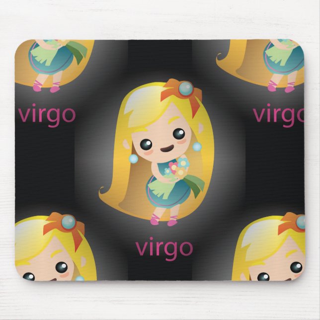 Alfombrilla De Ratón kawaii virgo (Frente)