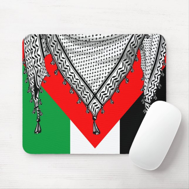 Alfombrilla De Ratón Keffiyeh palestino Scarf tejido tradicional (Con ratón)