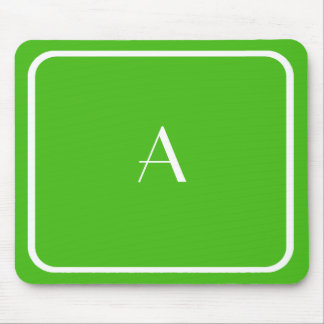 Alfombrilla De Ratón Kelly Green Mousepad barato con Monograma Blanco