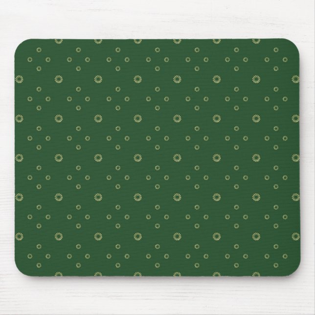 Alfombrilla De Ratón Kelly Verde | Zinnia Dorada Sol (Frente)