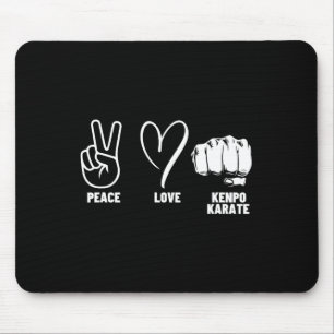 Alfombrilla De Ratón Kenpo Karate Coach Peace Love American Kenpo