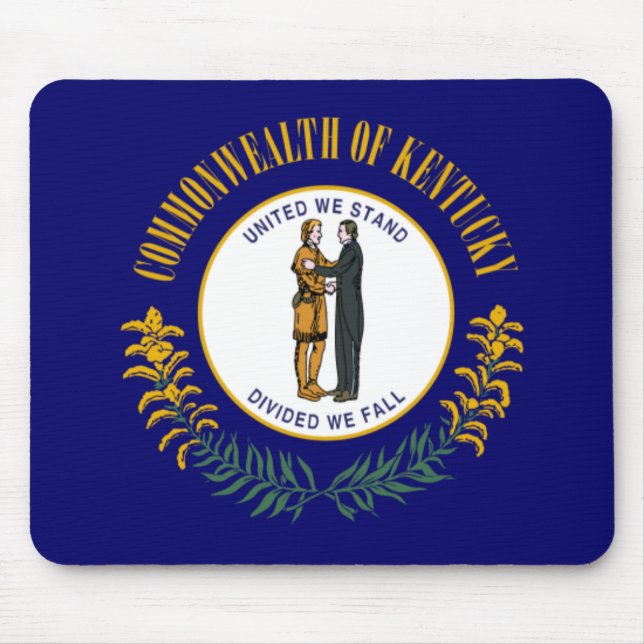 Alfombrilla De Ratón Kentucky: Bandera estatal de la Commonwealth de Bl (Frente)