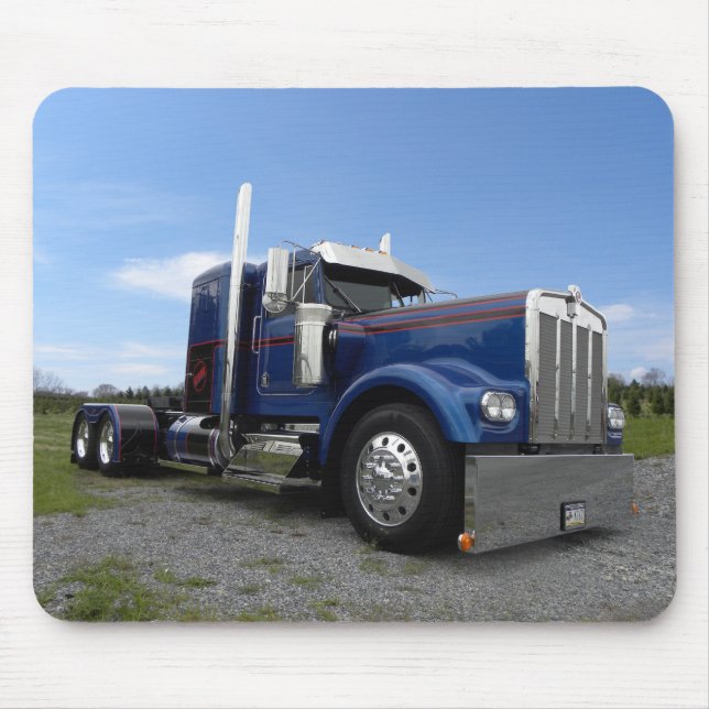 Alfombrilla De Ratón Kenworth candente y azul Mousepad (Frente)