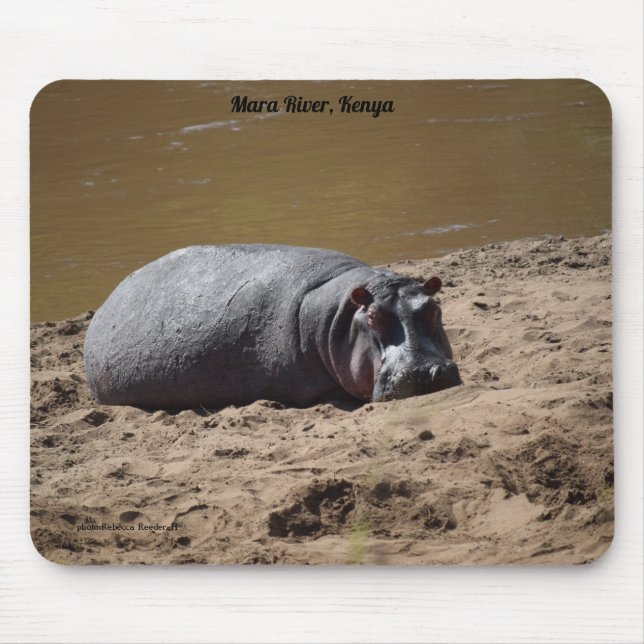 Alfombrilla De Ratón Kenya Hippo, Río Mara África (Frente)