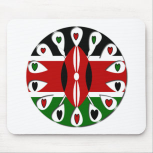 Alfombrilla De Ratón Kenya: Motif de arte de la bandera